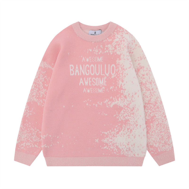 Men Sweater Gradient Jacquard Sweater Sweater