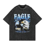 Men T-Shirt Retro Distressed Heavy Metal Angel Print