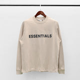 Fog Fear of God Essentials T Shirt Double Line Long Sleeve Letter Drop Shoulder Bottoming T-shirt
