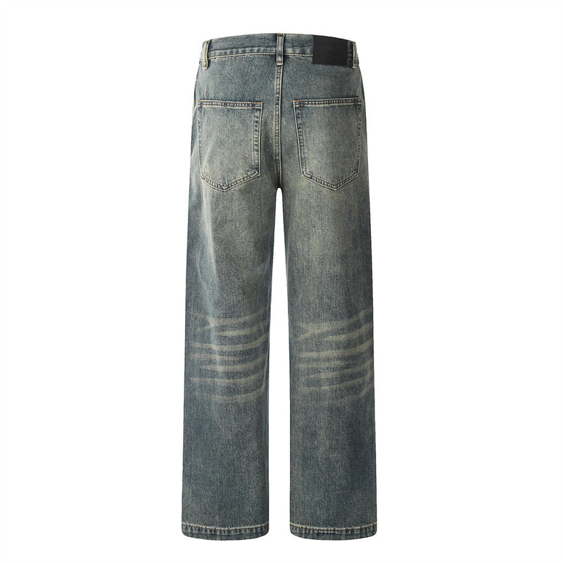 Men Jeans Punk Distressed Loose