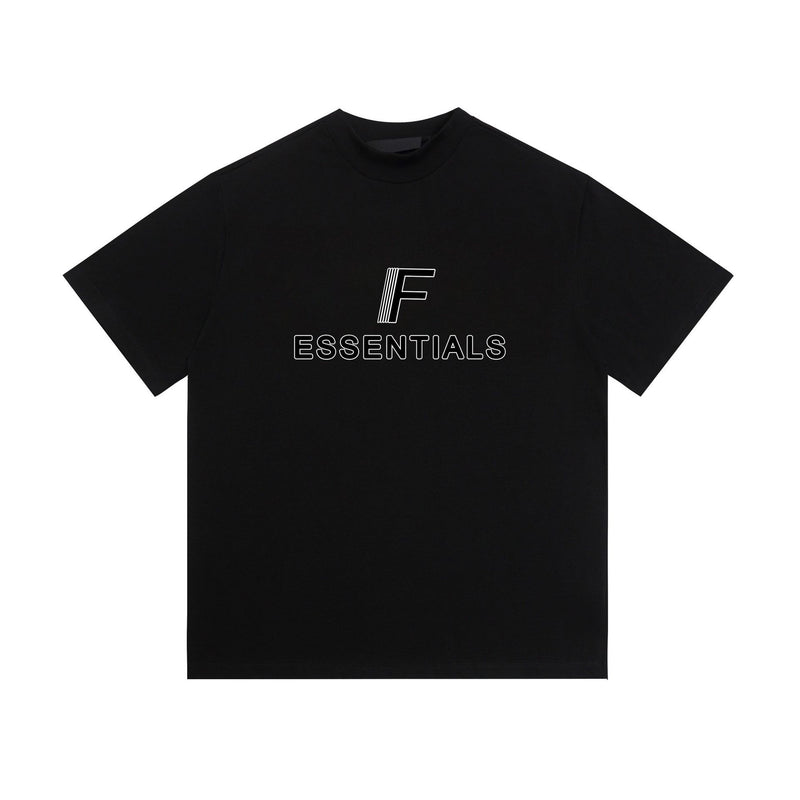 Fog Essentials T Shirts Spring/Summer FOG Letter Embroidery Crew Neck Short Sleeves
