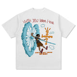 Unisex T Shirt Hip Hop Cartoon Print Short Sleeve