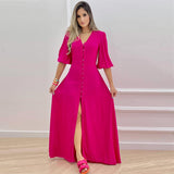 Women Dress Summer Elegant Slim Shirt Dress