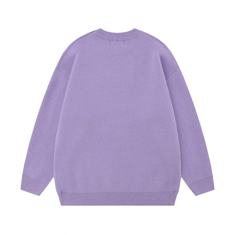 Men Sweater Hip Hop Five-Pointed Star Pattern Knitwear