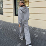 Women Co-Ords Knitted Fleece-Lined Sweater Suit Leisure Sports