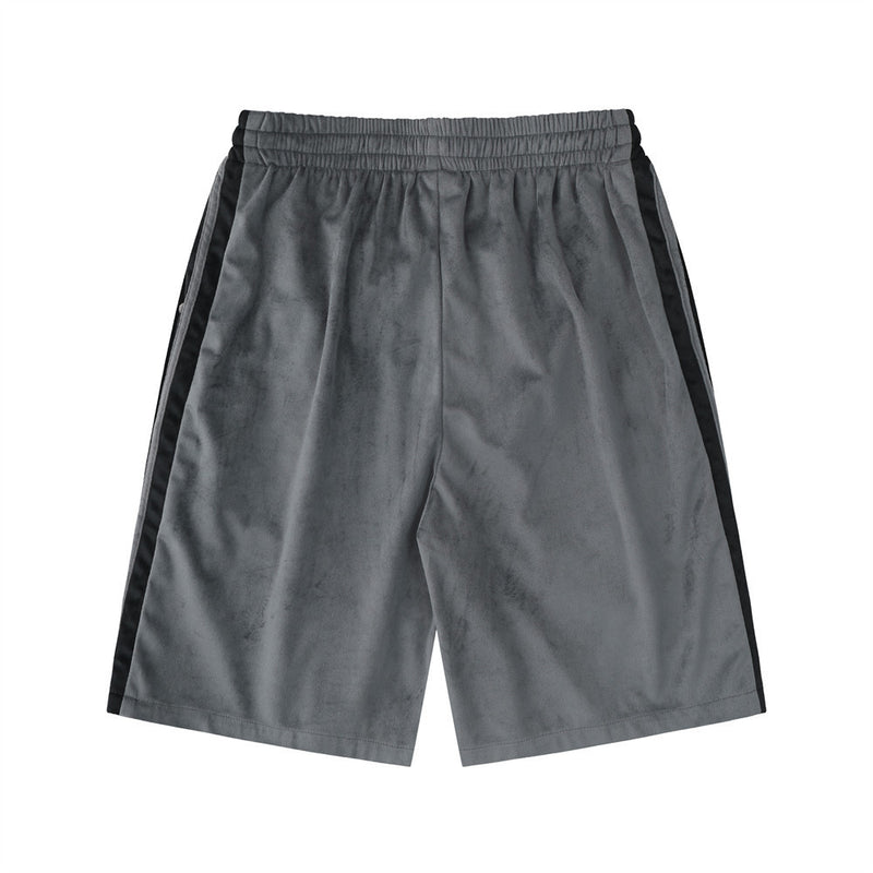 Men Shorts Stitching Breasted Slit Shorts Side Stripes