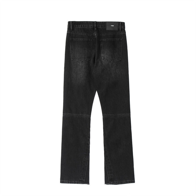 Men Jeans Slightly Flared Loose Wear