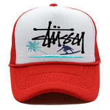 Stussy Hat Printed Truck Mesh Cap Outdoor Surfing Casual Sun Hat