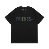 Vlone T Shirt Spring/Summer Print Pattern Crew Neck