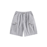 Unisex Shorts Retro Large Workwear with Pocket Shorts Casual Loose