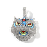 Jewelry Vintage Creative Lion Dance Hip Hop Copper Inlaid Zircon Colored Lion Head Necklace Far East Spectrum Animal St. Valentine's