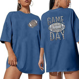 Game Day Shirts Women Oversized Football Tshirt Sunday