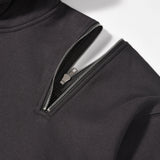 Men Fleece Lined Hoodie Autumn and Winter Pullover Sweater Men's Zipper Metal Letter Hoodie Trendy Brand Street