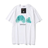 Palm Angle T Shirts Teddy Bear Printed Loose Couple