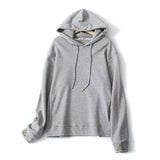 Women Hoodie Sweater Oversize Solid Color Simple
