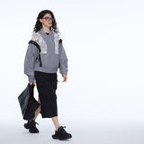Unisex Pu Jacket Stitching PU Leather Jacket Loose