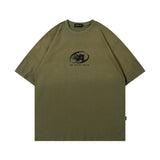 Men T-Shirt Retro Gradient Color Distressed Oversize