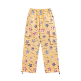 Cargo Pants Summer Cat Full Printed Drawstring