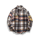 Unisex Shirt Loose Flannel Plaid