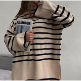 Women Work Business Casual Sweats Thickened Knitting Loose Casual Sweater