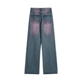 Men Jeans Retro Loose Spray Painting