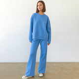 Women Co-Ords Knitted plus Fluff Sweater Winter