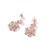 Earrings Christmas Gift Snowflake Shaped Zircon Earrings St. Valentine's Spectrum snowflake