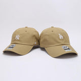 Dodgers and Yankees Baseball Cap 47brand Baseball Cap Female Khaki Retro