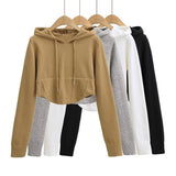 Women Hoodie Loose Show Umbilical Sports