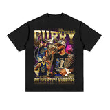 Stephen Curry Curry Short Sleeve Old NBA American Star Print