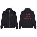 Gallery Dept Hoodie Alphabet Slogan Cardigan Hooded Sweater
