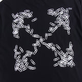 Ow T Shirts Irregular Lines Arrow Print Men and Women