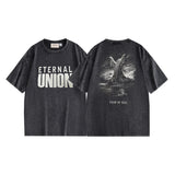 Fog Essentials T Shirts Spring and Summer FOG Joint Series Washing Water Crew Neck Short Sleeves