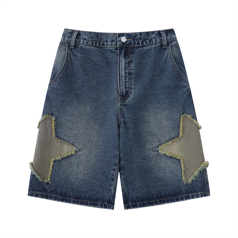 Men Shorts Patch XINGX Embroidered Denim Shorts Summer