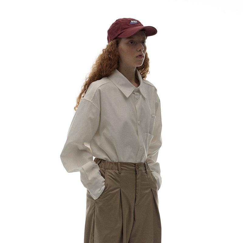 Unisex Shirt Vintage Oxford Loose Casual Long Sleeves Shirt