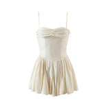 Women Dresses Sexy Pleated Suspender Dress