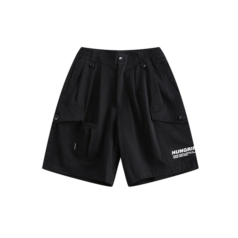 Unisex Shorts Workwear with Pocket Loose Leisure All-Matching