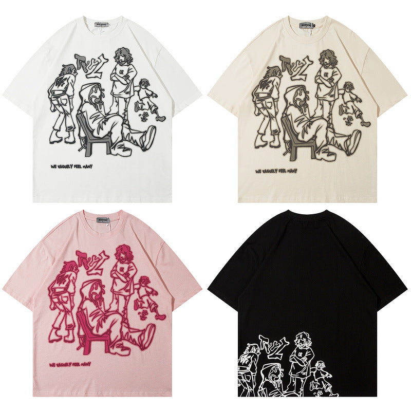 Men T-Shirt Loose Short Sleeve T-shirt for Men and Women
