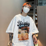 Men T Shirt Summer Heavy Cotton Teenagers