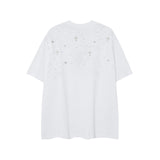 CHH Chrome Heart T Shirts CH Gypsy Hot Diamond Cross Crew Neck Short Sleeve T-Shirt