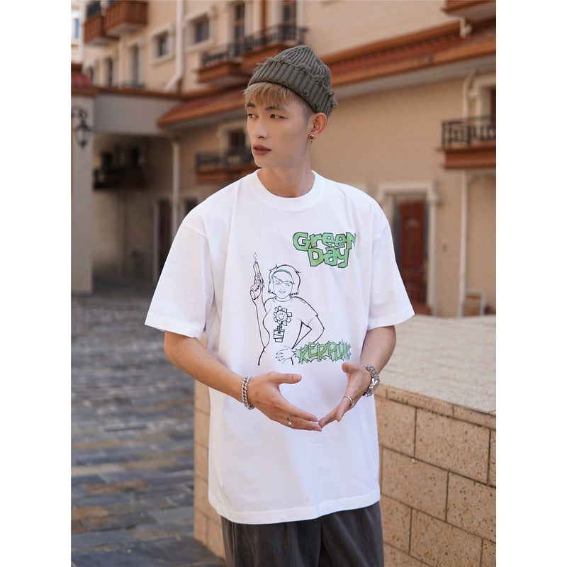Green Day T Shirt Green Day Kerplunk Rock Cartoon Loose