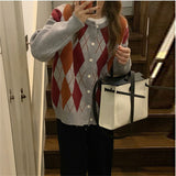Women Knitted Cardigan Loose College Style