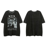Men T-Shirt Retro Star Printing Summer
