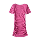 Women Dresses Summer Temperament Sexy Pleated Dress