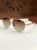 Chrome Hearts Sunglasses Light Luxury Fashion Exquisite Half Frame Sunglasses