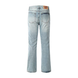 Men Jeans Knife Ripped Retro Loose Casual