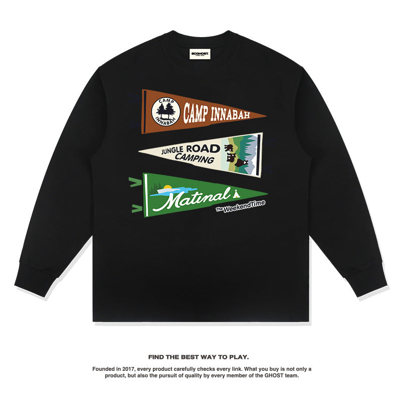 Unisex Long Sleeve Shirt for Men and Women Autumn and Winter