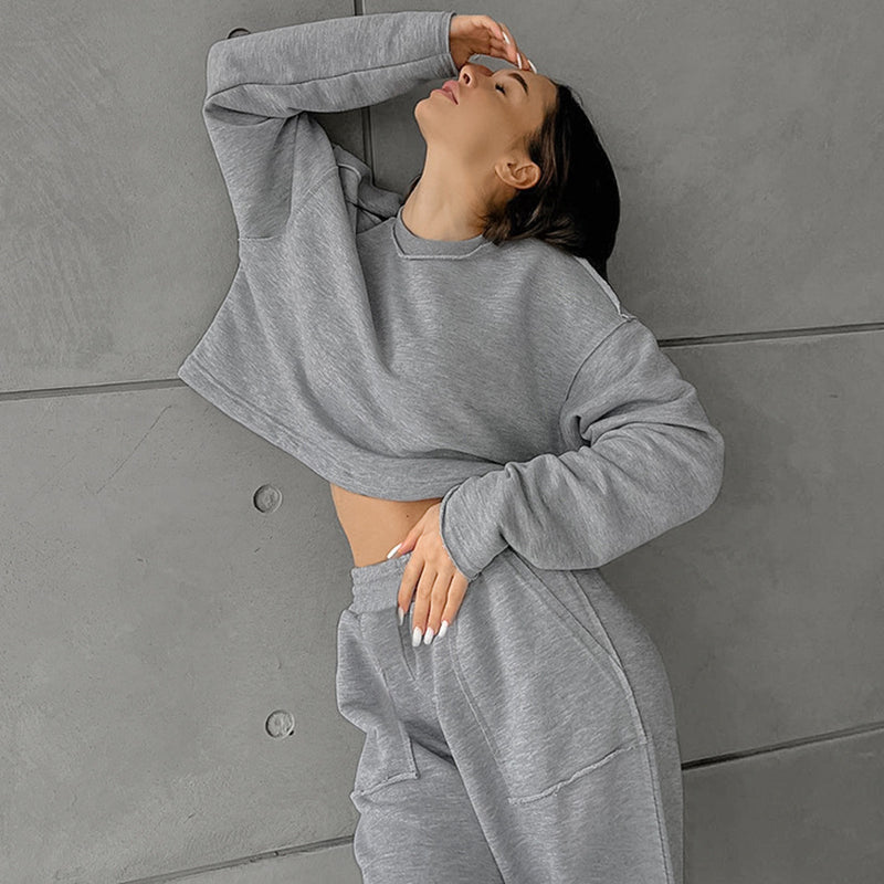 Women Co-Ords Suit Casual Loose Sweatshirt Autumn and Winter