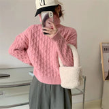 Women Pullover Sweater Thick Loose Casual Short