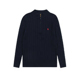 Ralph Lauren Knitted sweaters RL pony embroidered sweater half-height zip-up knitted sweater